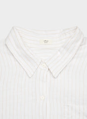 Reminisce Relaxed Linen Shirt - MTCHLL STRP WT/NTRL EC