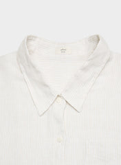 Reminisce Relaxed Linen Shirt - WLN STP WHT/NTRL ECR