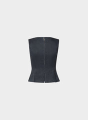 Enigma Linen Top - DARK NIGHT NAVY