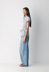 Blueprint Poplin Shirt - CRMN STRP WT/VNTG NVY