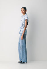 Blueprint Poplin Shirt - INGRD STRP CF BL/B WH