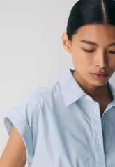 Blueprint Poplin Shirt - INGRD STRP CF BL/B WH