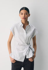 Blueprint Poplin Shirt - WRRN STRPE B WH/VT NVY