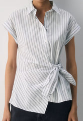 Blueprint Poplin Shirt - WRRN STRPE B WH/VT NVY