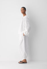 Cabana Linen Blouse - WHITE