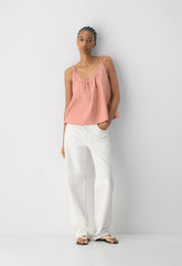 Cinque Linen Top - KILN PINK