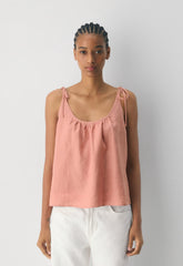 Cinque Linen Top - KILN PINK