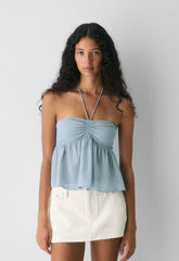 Pauline Halter Top - RIPPLE BLUE