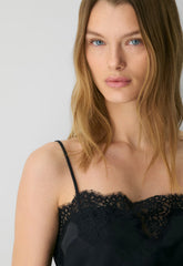 Grenache Satin Camisole - BLACK/BLACK