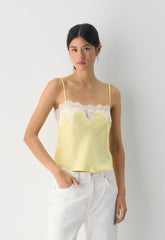 Grenache Satin Camisole - LEMONADE/LIGHT BIRCH