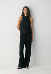 Order Satin Top - BLACK