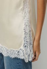 Serif Satin Camisole - SS CREAM/LIGHT BIRCH