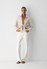 Connection Linen Blouse - BRILY STRP MTTP/KLPK