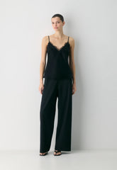 Sunlane Satin Camisole - BLACK