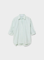 Archive Poplin Shirt - LEXIE STRP WHT/CRT GRN