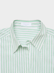 Archive Poplin Shirt - LEXIE STRP WHT/CRT GRN