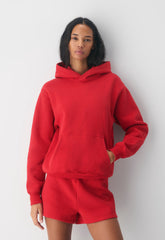 Cozy Sweatfleece Perfect Hoodie - FLASHING RED