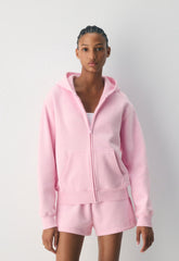 Cozy Sweatfleece Perfect Zip Hoodie - MILKSHAKE PINK