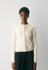 Bare Cashmere Noteworthy Cardigan - LIGHT BIRCH