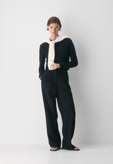 Bare Cashmere Noteworthy Cardigan - BLACK