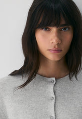 Bare Cashmere Noteworthy Cardigan - HEATHER CHROME
