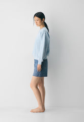 Cozy Sweatfleece Perfect Crew Sweatshirt - NO-STRESS BEACH BLUE