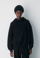 Cozy Sweatfleece Mega Hoodie - BLACK