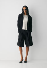 Essential Cashmere Idyllic Zip Hoodie - BLACK
