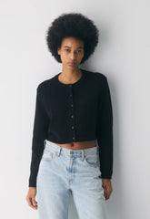 Cotton Charm™ Sicily Cardigan - BLACK
