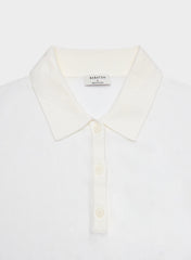 Steno Polo Sweater - CLOUDED WHITE