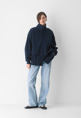 Cozy Sweatfleece Mega Cinch Zip-Up - ADMIRAL