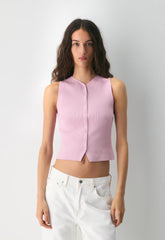 Croquet Sweater Vest - Wonder Yarn - SWEET PEA PURPLE