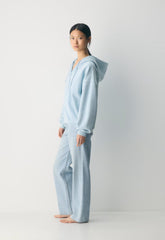 Cozy Sweatfleece Mega Zip Hoodie - NO-STRESS BEACH BLUE