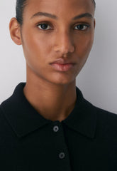 Bare Cashmere Cellini Shortsleeve Sweater - BLACK