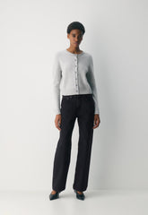 Essential Cashmere Acme Cardigan - HEATHER CHROME