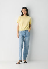 Bare Cashmere Bloor Shortsleeve Sweater - LEMONADE