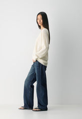 Bare Cashmere Composition Sweater - LIGHT BIRCH