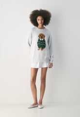 Cotton Charm™ Peggy Icon Sweater - H CLD WHT/HARLEY