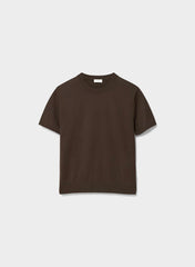 Bloor Shortsleeve Sweater - RICH MOCHA BROWN