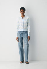 Noteworthy Cardigan - MDDAY BLUE/LGHT BRCH