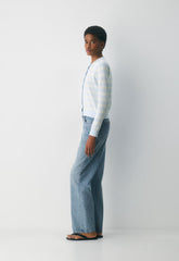 Noteworthy Cardigan - MDDAY BLUE/LGHT BRCH