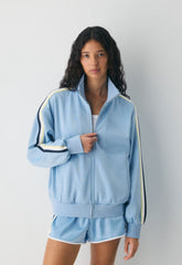 Anfield Track Jacket - RIPPLE BLUE/MULTI