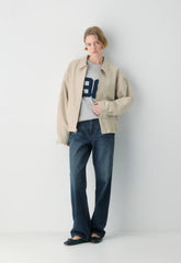 Caddie Blouson Jacket - MARCONA BEIGE