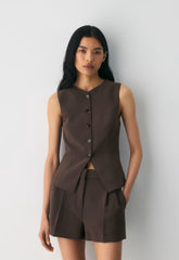 Regal Vest - Crepette™ - RICH MOCHA BROWN