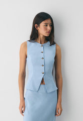 Regal Vest - Crepette™ - RIPPLE BLUE