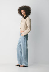 Barnett Lighweight Cropped Chore Jacket - MARCONA BEIGE