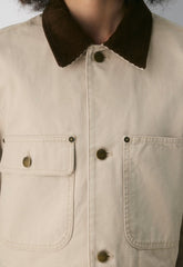 Barnett Lighweight Cropped Chore Jacket - MARCONA BEIGE