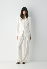 Standout Linen Blazer - LIGHT BIRCH