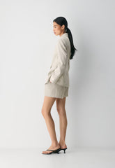 Standout Linen Blazer - UNDYED DARK ECRU