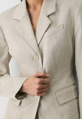 Standout Linen Blazer - UNDYED DARK ECRU